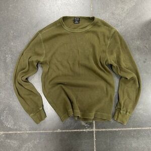 90s kickin' green thermal long sleeve shirt